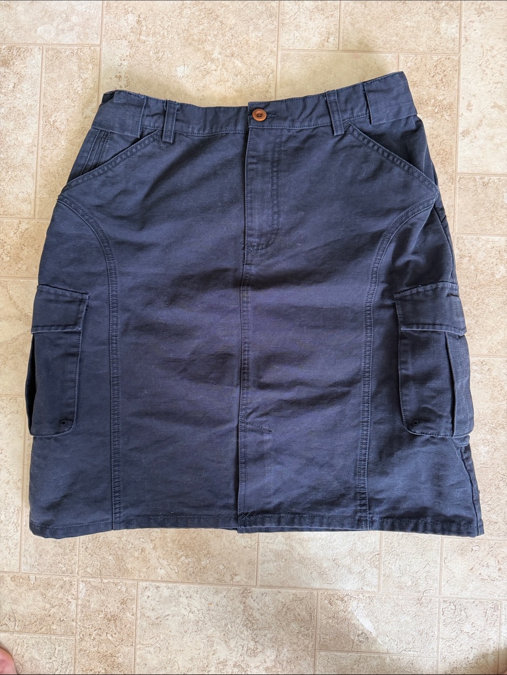 Filson Navy Blue Cargo Utility Skirt